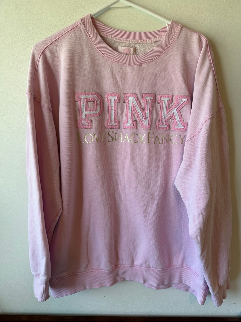 PINK LARGE PINK LOLLIPOP × PINK x LoveShackFancy Oversized Crew Sweatshirt